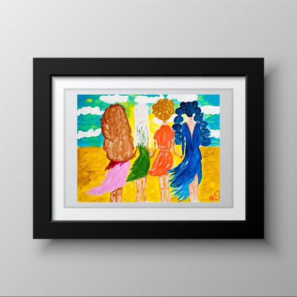 Mother Daughters Sisters Painting ORIGINAL Artwork - Picture 10 of 10